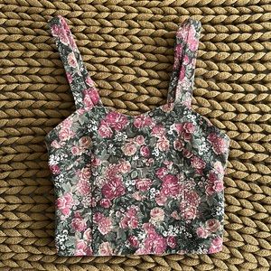 Floral crop bustier